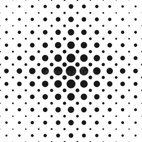 Monochrome Geometric Halftone Dot Pattern Background Template