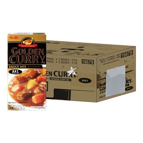 Buy S B Golden Curry Sauce Mix Hot G Box Of Japanese Supermarket Online Uk