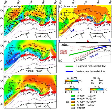 Map Views Of A Isotropic Vp Tomography And Vp Azimuthal Anisotropy