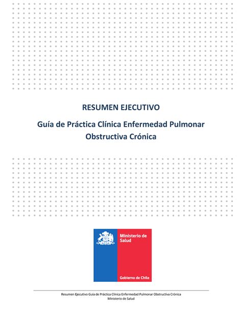 RE GPC EPOC 2019 Epoc Resumen Ejecutivo Guía de Práctica Clínica