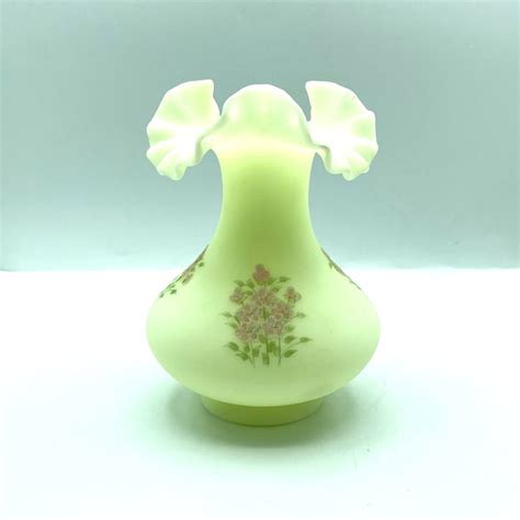 Satin Glass Vase Etsy