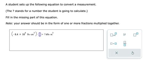 Solved A Student Sets Up The Following Equation To Convert A