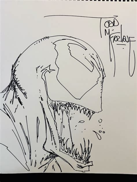 Venom Sketch By Todd Mcfarlane In David Ws New Stuff Comic Art