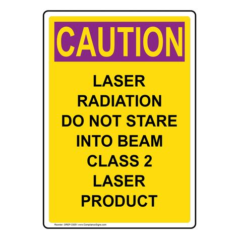 Vertical Laser Radiation Do Not Stare Into Osha Radiation Caution