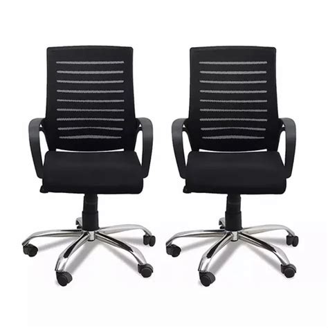 Ergonomica Boom Mesh Mid Back Black Executive Revolving Office Chair