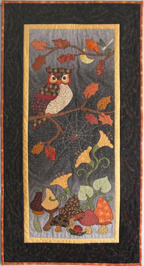 Autumn Owl Epattern – Helen Godden | Applique quilting, Owl quilts ...