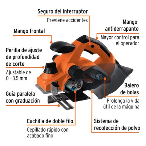 Cepillo Electrico Para Madera Truper 3 1 4 850 W 100502 Maquistoresas