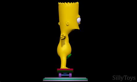 Bart Simpson Skating Naked The Simpsons 3D Model By SillyToys