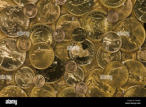 Background Of International Gold Bullion Coins Stock Photo Alamy