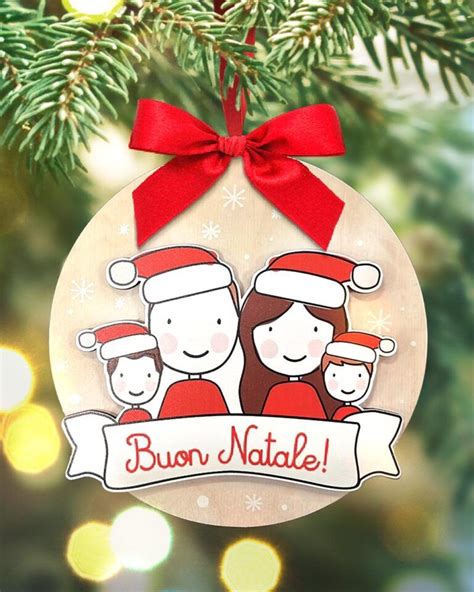 Pallina Di Natale In Plexiglass Personalizzata Con Foto Nome Famiglia E