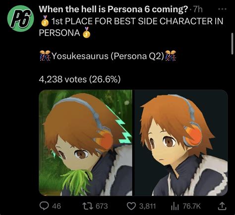 When The Hell Is Persona Coming On Twitter Yosukesaurus Has