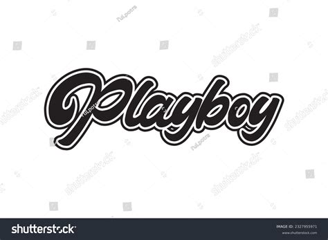 Playboy. Vector handwritten lettering isolated - Royalty Free Stock ...