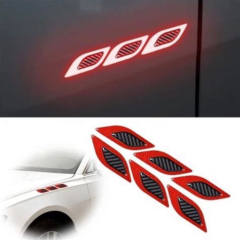 Universal Carbon Fiber D Strong Car Fender Side Reflective Stripe