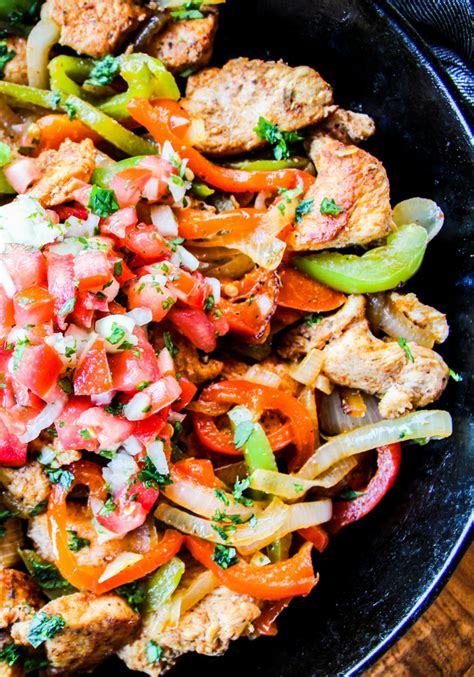 Skillet Chicken Fajitas The Whole Cook