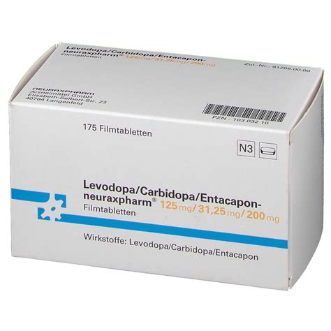 Levodopa Carbidopa Entacapon Neuraxpharm Mg Mg Mg St