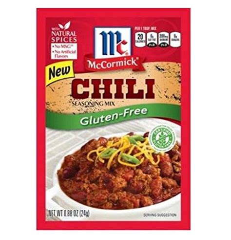 Mccormick Gluten Free Chili Seasoning Mix Pack Oz Packets