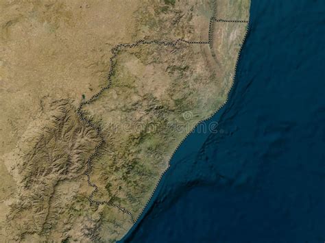 Kwazulu Natal South Africa Low Res Satellite No Legend Stock