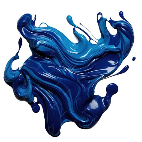 Premium Psd Splashes Of Blue Paint