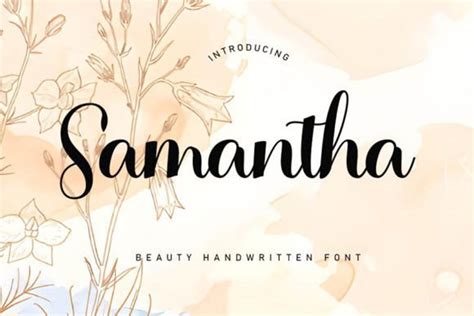 Samantha Font Graffiti Font Handwritten Font Wedding Font Signature