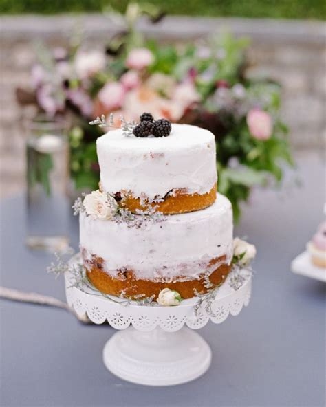 2 stöckige torte rezept einfach hochzeitstorte ideen naked cake mit