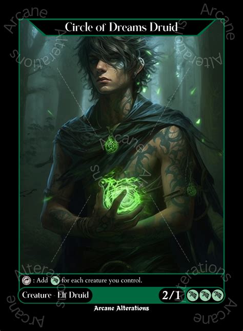 Circle of Dreams Druid - High Quality Altered Art Custom Proxy Cards – Arcane Alterations