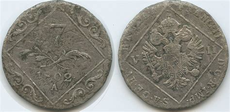 Österreich Kaiserreich 7 Kreuzer Silber 1802 A Wien G5971 Franz II