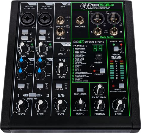 Mackie ProFX6v3 6 Channel Professional Effects Mixer with USB · AVGear