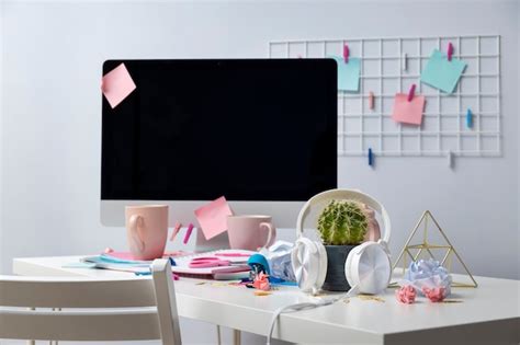 Free Photo Still Life Of Office Desk Mess