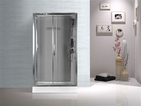 Tempered Glass Rectangular Shower Cabins Sliding Door Shower Cubicles