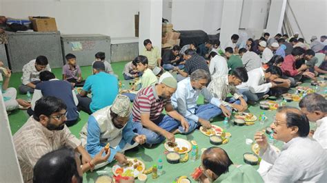 iftar party  masjid  jaffaria ranchi news