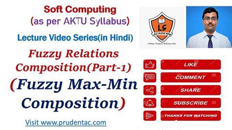 Composition On Fuzzy Relations Part 1 Fuzzy Max Min Composition