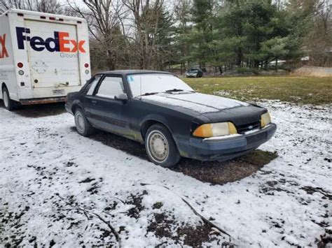 1987 Ford Mustang Sedan Black Rwd Automatic Lx For Sale