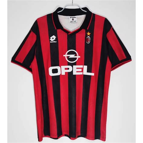 AC Milan Home Away Retro Fan Edition Polera De Fútbol De Manga Larga