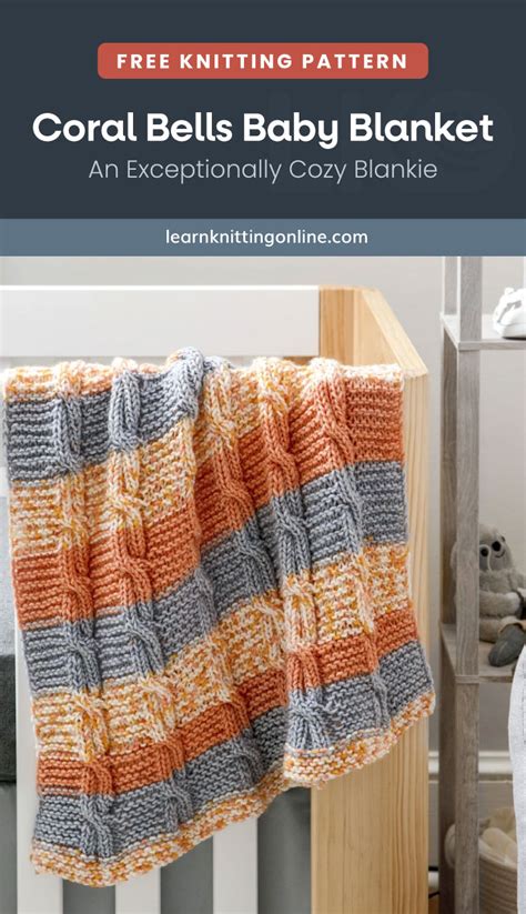 Coral Bells Knit Baby Blanket Free Knitting Pattern Lko