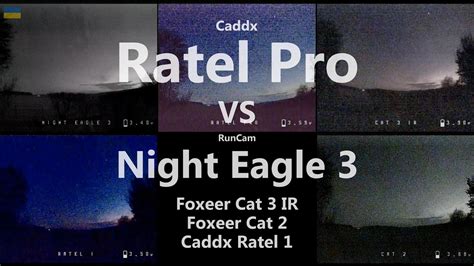 Caddx Ratel Pro Vs Runcam Night Eagle Foxeer Cat Ir Cat