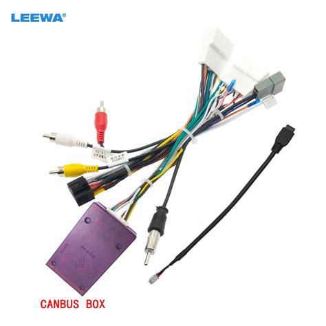 Leewa Car 16pin Audio Wiring Harness With Canbus Box For Nissan X Trail Aftermarket Stereo