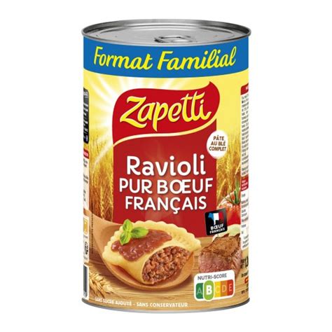 Zapetti Ravioli Pur B Uf Francais Boite De G G Ou G