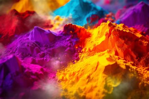 Premium AI Image | Colorful holi powder background