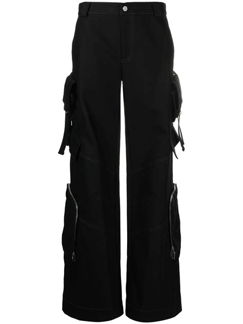 Dion Lee Straight Leg Cargo Trousers Black MODES