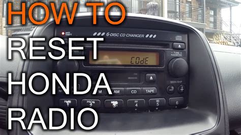 Honda Retrieve Radio Code