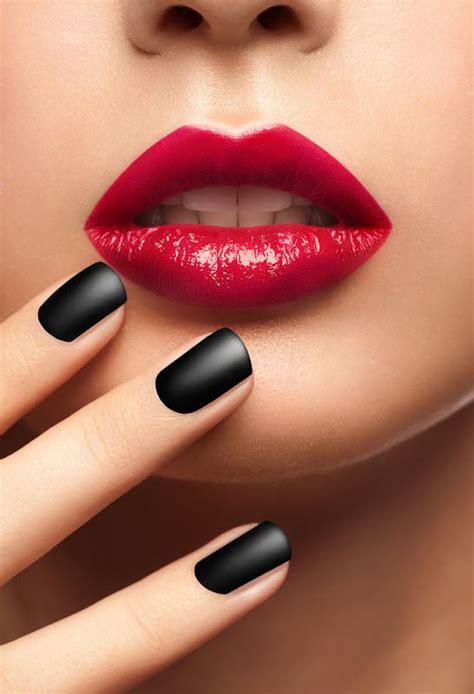 Dudaklar Black Nails Beautiful Lips Perfect Red Lips