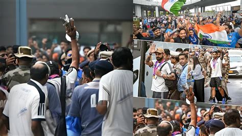 VIDEO Rohit Sharma Hardik Pandya And SKY Do Bhangra At Delhi Airport