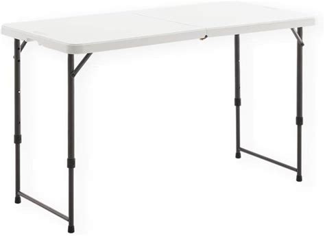 Lifetime Foot Commercial Adjustable Height Folding Table White