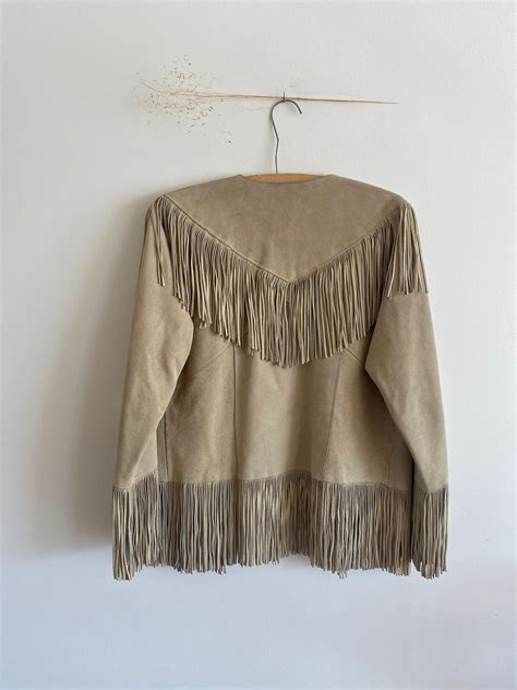 Vintage Pioneer Wear Leather Fringe Jacket Etsy
