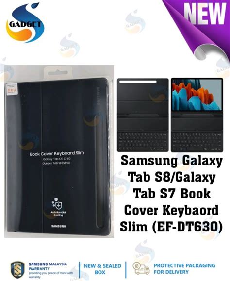 [original] Samsung Galaxy Tab S8 Galaxy Tab S7 Book Cover Keyboard Slim Ef Dt630 Lazada