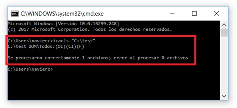 Pantallazos Es Windows Server ICACLS Modificar Permisos De Sistema De