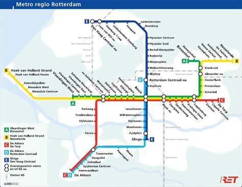 Rotterdam Metro, Subway, Underground Map