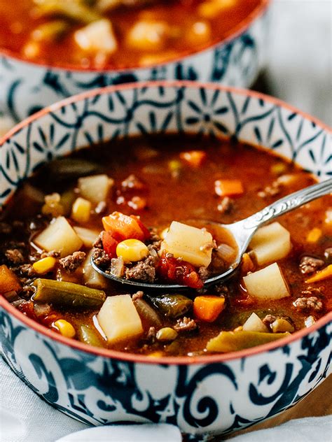 Hamburger Soup With Frozen Vegetables The Recipe Life