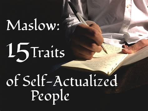 Maslow 15 Traits Of Self Actualized People — Aust Financial Advisory Llc