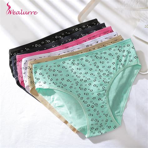 Wealurre 6pcs Lot Women Panties Sexy Cotton Underwear Girls Cute